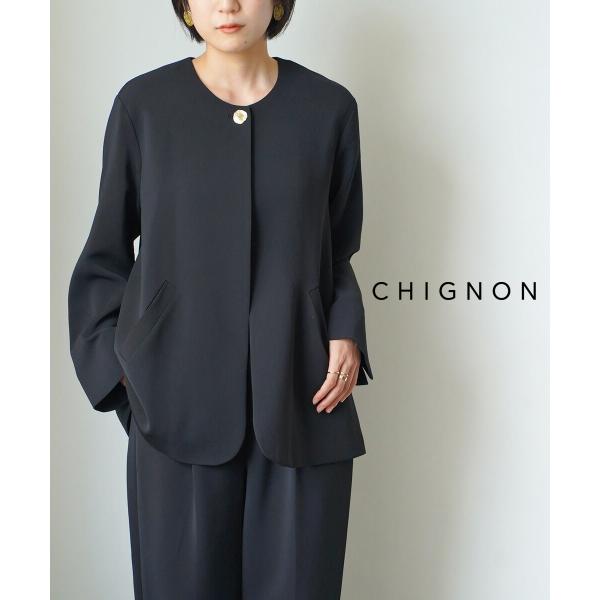 シニヨン ノーカラージャケット CHIGNON レディース 国内正規品 : etre