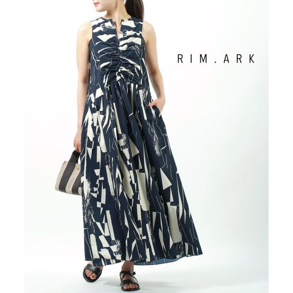 ccc　美品　RIM.ARK ツイード マキシ丈ロングワンピース 美品 リムアーク RIM.ARK ツイード マキシ丈ロングワンピース M