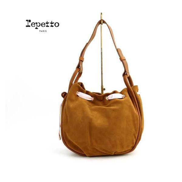 repetto repetto(レペット)スウェード 巾着型 ショルダーバッグ  