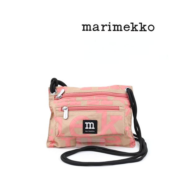 国内正規品 新品 マリメッコ スマート トラベルバッグ ショルダーバッグ ピンク 国内正規品 新品 marimekko マリメッコ Logo Smart TRAVELBAG マリロゴ