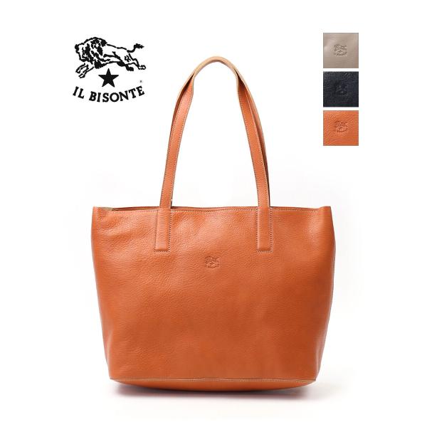 国内即発【IL BISONTE】大容量 トートバッグ IL BISONTE イルビゾンテ スクエア トートバッグ レディース