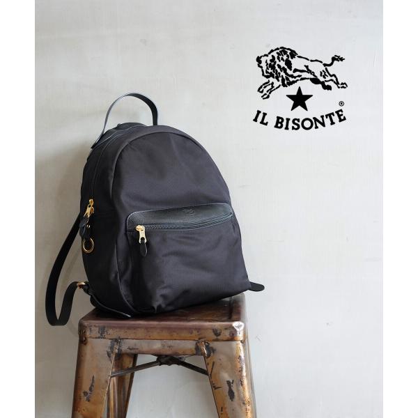 【イルビゾンテ／Il Bisonte】希少♦︎バックパック　ブラック IL BISONTE（イルビゾンテ） バックパック レディース メンズ 国内正規