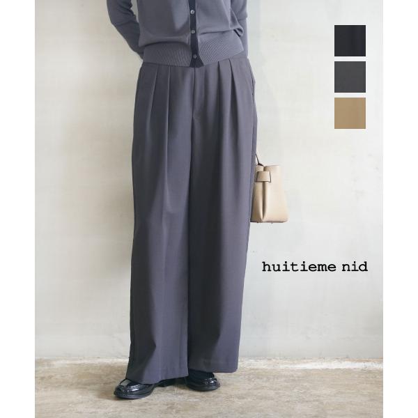 ユイティーム タックワイドパンツ huitieme nid 2025秋冬新作