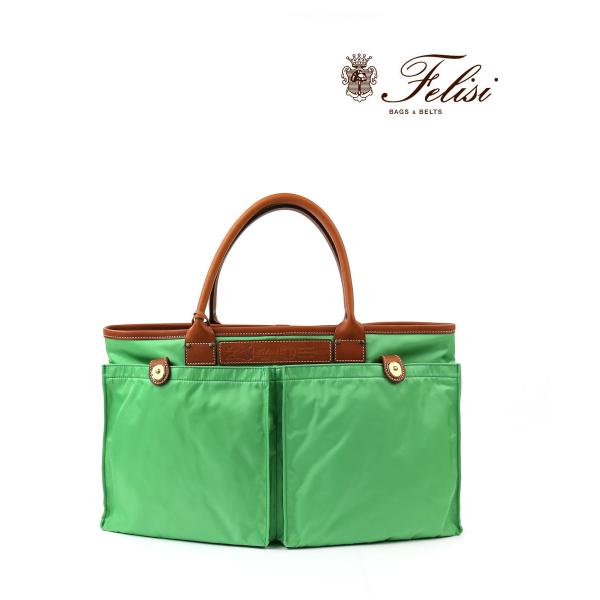 美品☆Felisi　カーキ　ナイロンレザー　ビジネスバック　型番9236 美品☆Felisi カーキ ナイロンレザー ビジネスバック 型番9236 良品