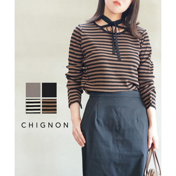 シニヨン 2WAYチョーカーニットプルオーバー CHIGNON 2025秋冬新作