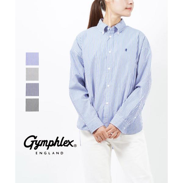 GYMPHLEX ジムフレックス 長袖 ボタンダウンシャツ Gymphlex