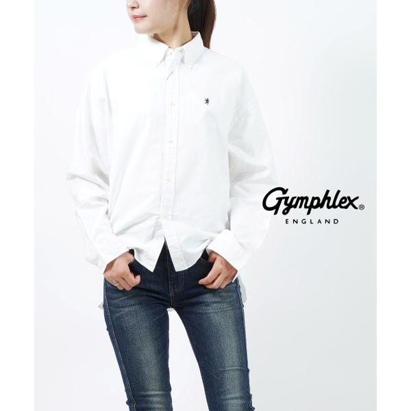 Gymphlex ホワイト長袖シャツ etre_gy-b0102yox