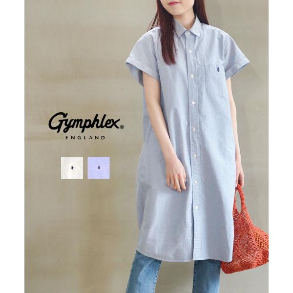Gymphlex グレー ポロシャツワンピース 半袖　人気色 GYMPHLEX（ジムフレックス）の「Gymphlex | 半袖ポロワンピース