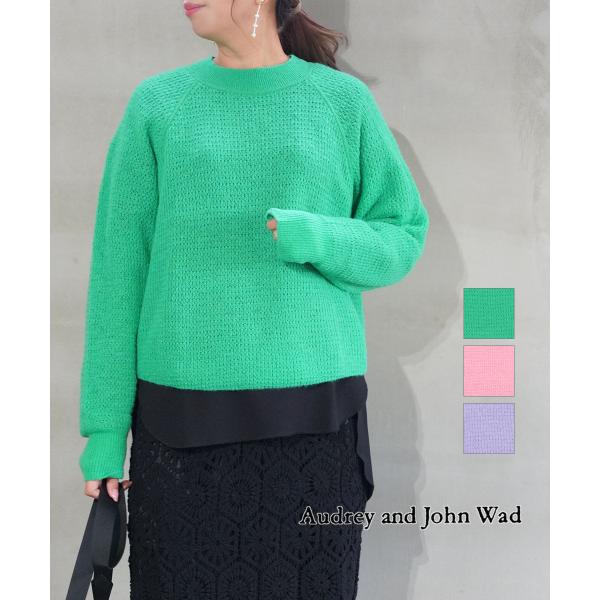 オードリーアンドジョンワッド ラグランニット プルオーバー セーター audrey and john wad H9712 国内正規品 220209 送料無料 Audrey and John Wad（オードリーアンドジョンワッド） ラグランニット