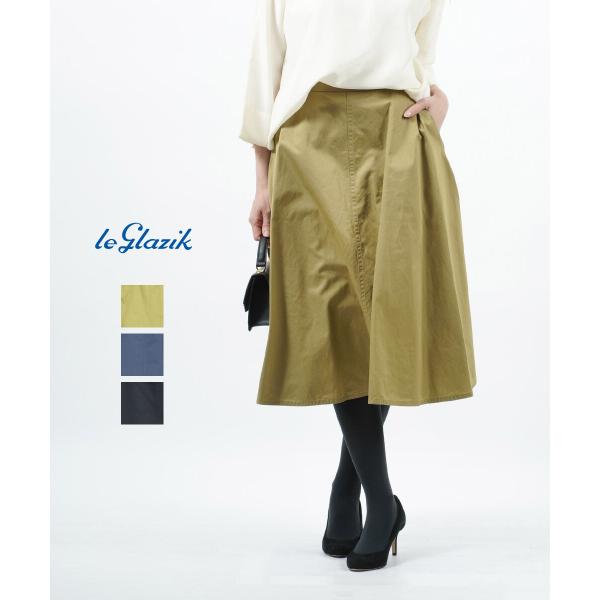 LE GLAZIK ル グラジック リネン フレアースカート Bshop LE GLAZIK | ギャザースカート WOMEN