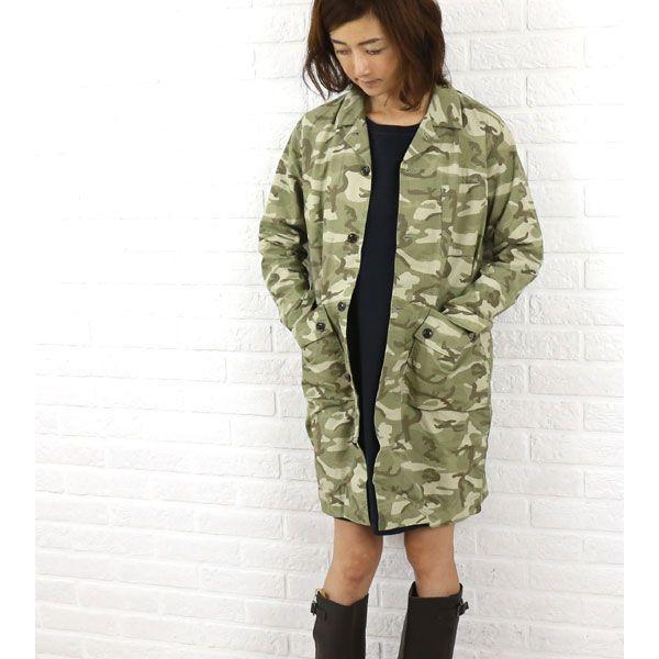 kha:ki(カーキ)コットン カモフラージュ コート・MIL-13FJK33C-1571402    レディース 女性 誕生日プレゼント ギフト 正規品 新品 kha:ki(カーキ) コットンカモフラージュコート・MIL-13FJK33C-1571402