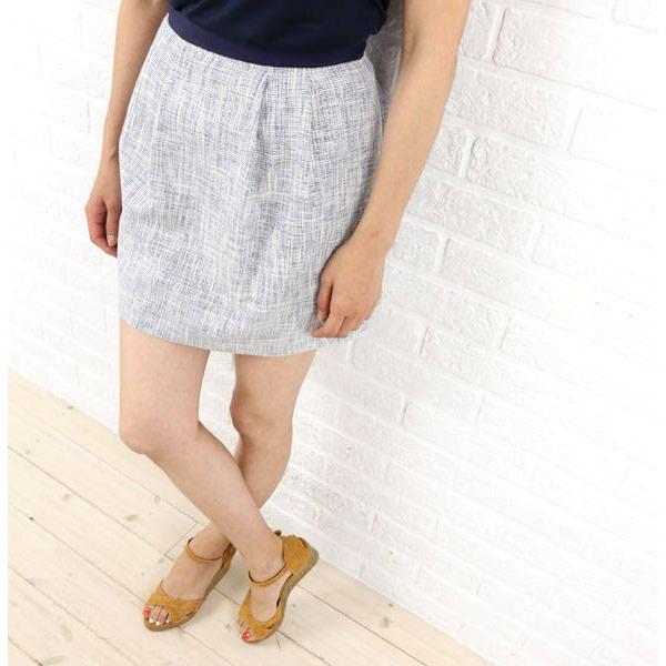 NIMES（ニーム） コットン プランタンツィード タックスカート
