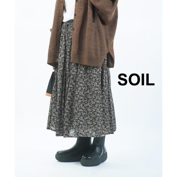 SOIL（ソイル） スモールフラワープリントギャザースカート SOIL 2025