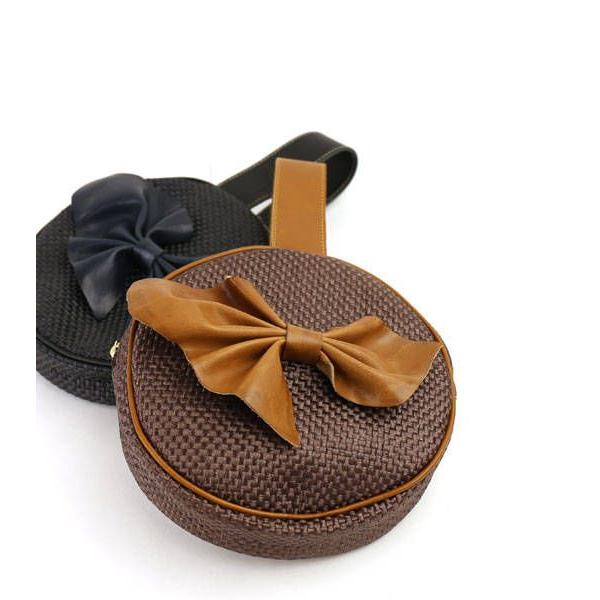 LES ACCESSOIRES CHARMANTS par nimes(ニームアクセサリー) ナイロンメッシュレザーリボン ワンハンドルバッグ・O    レディース 女性 誕生日プレゼント ギフト 正規品 新品 NIMES（ニーム） LES ACCESSOIRES CHARMANTS par nimes(ニーム