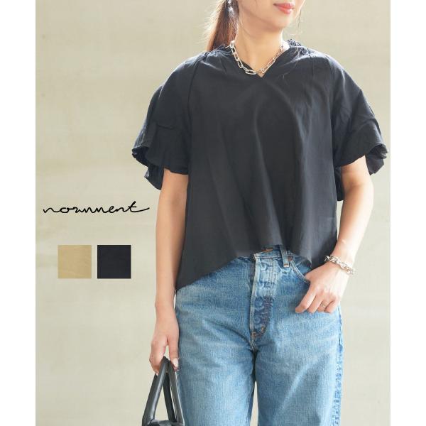 ノーメント ギャザーフレンチスリーブブラウス normment S25P-2226 国内正規品 2025秋冬新作 送料無料 ノーメント ギャザーフレンチスリーブブラウス normment 2025秋冬新作