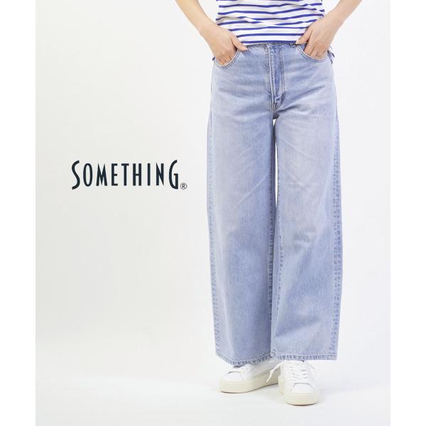 サムシング新品未使用LISA ヴィンテージ ワイドデニムパンツ サムシング LISA ヴィンテージワイドデニムパンツ SOMETHING