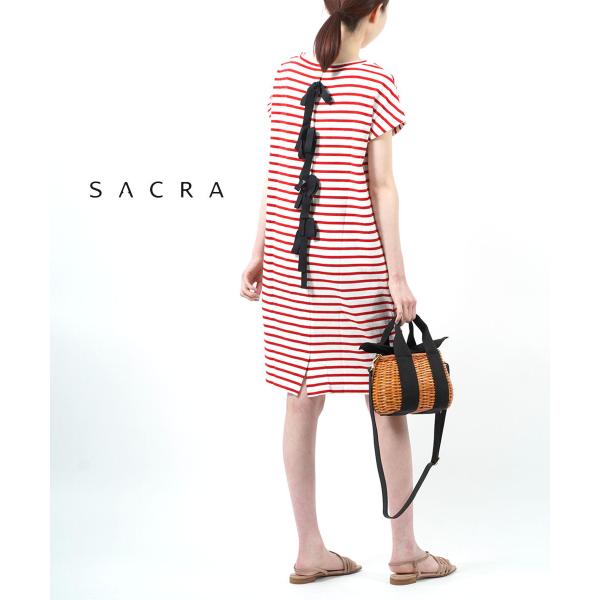 Sacra サクラ コットン フレンチスリーブ バックリボン ボーダー ワンピース Sf Buyee Buyee Japanese Proxy Service Buy From Japan Bot Online