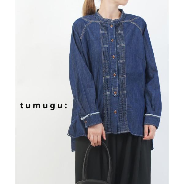 ツムグ ライトオンスデニムシャツ tumugu レディース 国内正規品 爆買