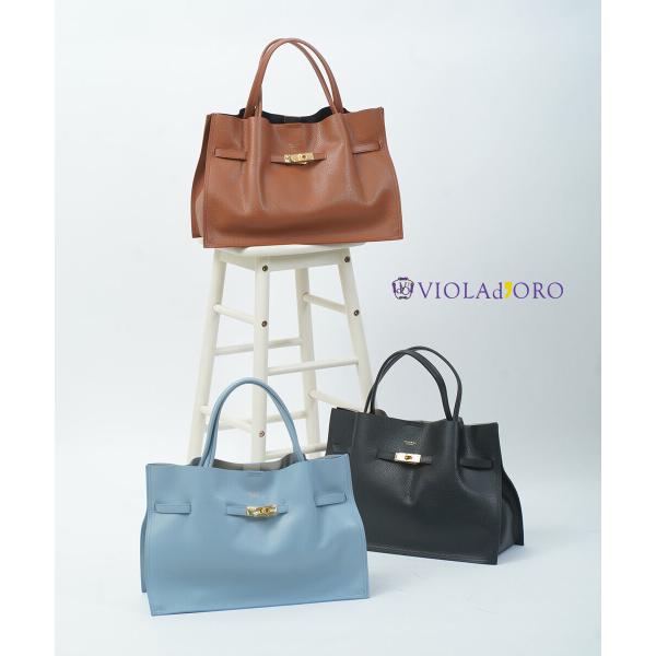 VIOLAd'ORO（ヴィオラドーロ） イタリアンWフェイスレザートートバッグ