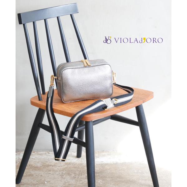 極美品 VIOLAd'ORO ShoulderBag メタリック SHIMMER VIOLAd'ORO