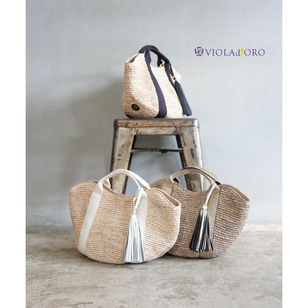 VIOLAd'ORO ヴィオラドーロ SANDRO ラフィアテープハンドル