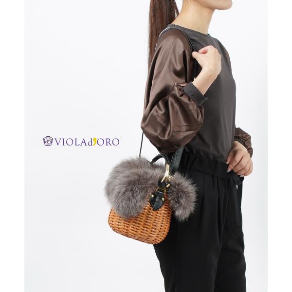 VIOLAd'ORO（ヴィオラドーロ） かごバッグ ショルダーバッグ VOLPE