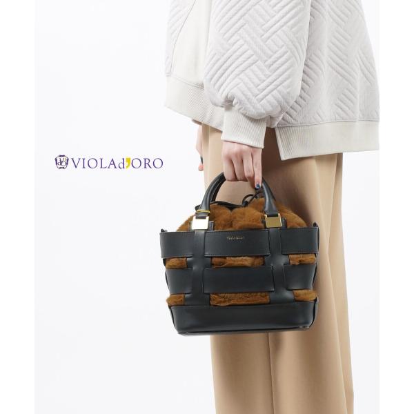 VIOLAd'ORO（ヴィオラドーロ） ファーバッグ ELMO エルモ レディース