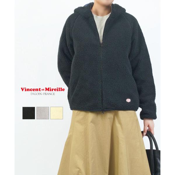 ヴァンソン エ ミレイユ ボアフーディ VINCENT ET MIREILLE VM252BL25060 国内正規品 2025秋冬新作 送料無料 ヴァンソン エ ミレイユ ボアフーディ VINCENT ET MIREILLE 2025秋冬