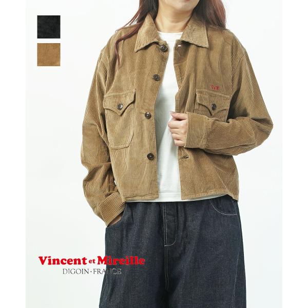 2025年冬‼️美品VINCENT ET MIREILLEヴァンソン エ ミレイユ ヴァンソン エ ミレイユ SHIRTS JACKET CORDUROY VINCENT ET MIREILLE