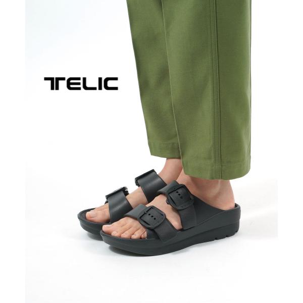 Telicリカバリーサンダル　ネイビー　W-BUCKLE L(26.5-27) 正規取扱店 TELIC (テリック) W-BUCKLE ダブルバックル サンダル