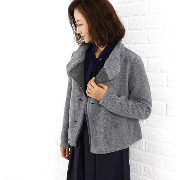 JAMES PERSE(ジェームスパース)ウールコットン スタンドカラー ボア  