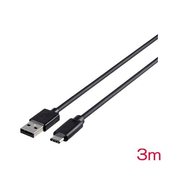 USB�P�[�u�� �o�b�t�@���[�i�T�v���C�j BSUAC230BK [USB2.0�P�[�u��(A-C) 3m �u���b�N]