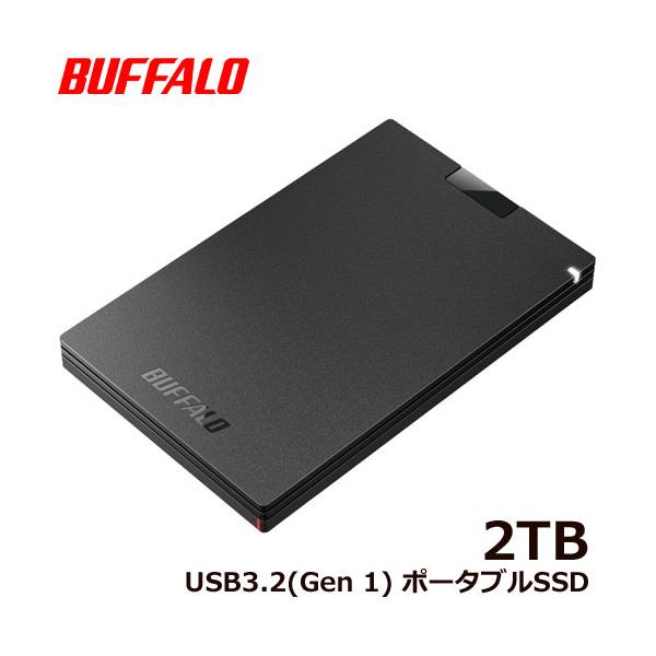 BUFFALO ポータブルSSD バッファロー SSD-PG2.0U3-BC/D [外付け BUFFALO ポータブルSSD バッファロー SSD-PG2.0U3-BC/D [外付け