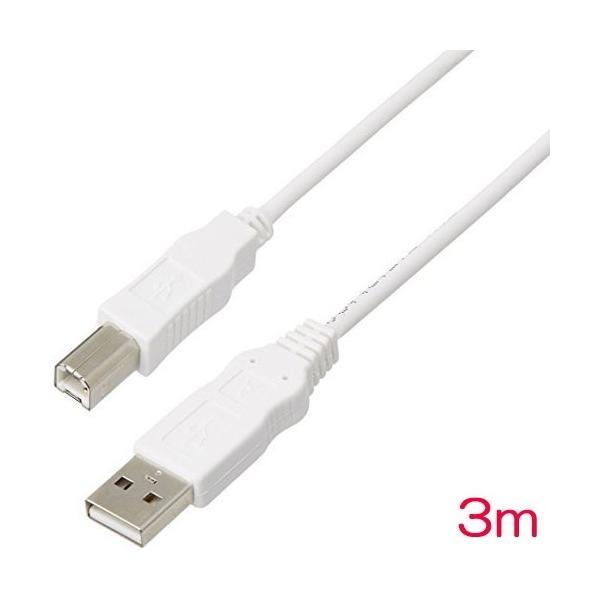USB�P�[�u�� �G���R�� USB2-ECO30WH [EU RoHS�w�ߏ��� USB2.0�P�[�u�� AB�^�C�v/3.0m(�z���C�g)]