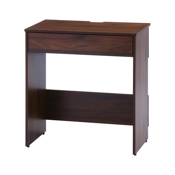 カラー:ミディアムブラウン全体：幅700 × 奥行400 × 高さ745耐荷重(天板)：20kg耐荷重(引出)：5kg天板厚み：15mm引出内寸：600x310x80(110)mm■表面材：プリント紙化粧繊維板