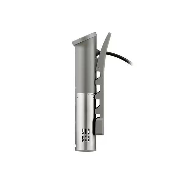 ■おうちの鍋で使えるコンパクトでスリムな低温調理器ギザギザクリップ搭載で、浅い鍋から深い鍋まで、様々な鍋に対応できます（深さ10cm以上、内径20cm以上、容量15L以下のなべ・容器を使用してください）。3ステップでかんたん調理!STEP1...