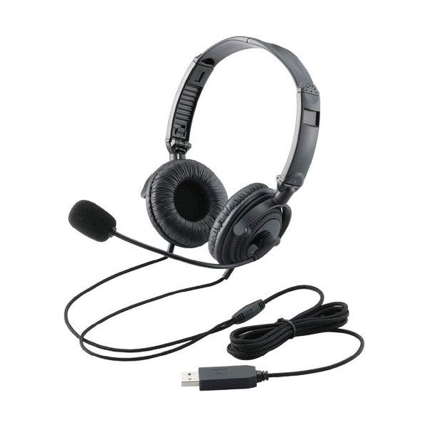 �w�b�h�Z�b�g �G���R�� HS-HP20UBK [�w�b�h�Z�b�g(�����I�[�o�[�w�b�h)/1.8m/USB/�u���b�N]