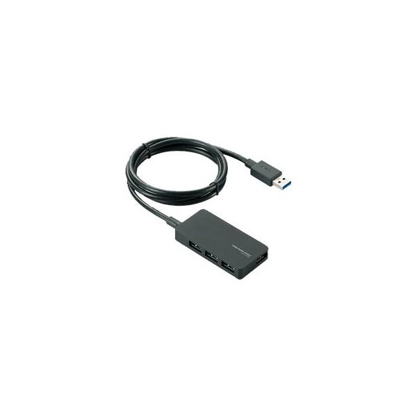 他サイト： USBハブ エレコム U3H-A408SBK [USB3.0ハブ/ACアダプタ付/セルフパワー/4ポート/ブラック]の商品画像