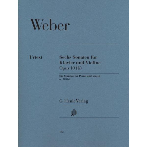 ウェーバー 6つのバイオリンソナタ Op.10    Six Sonatas for Piano and Violine