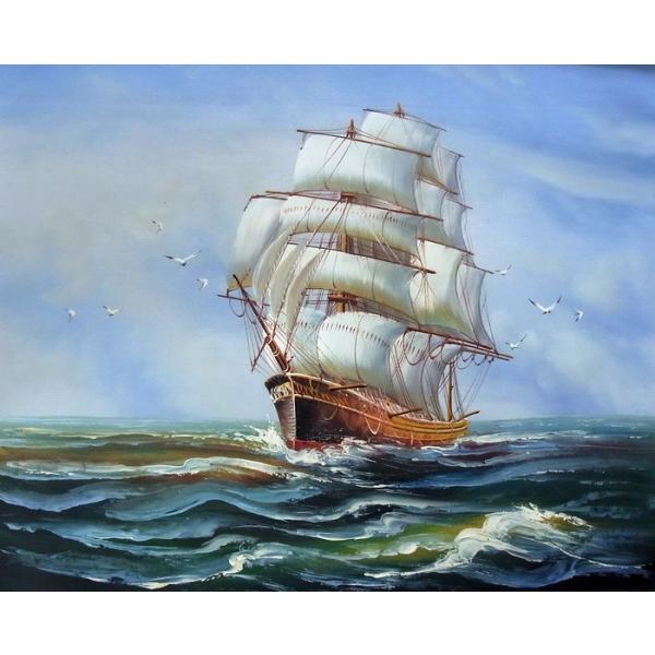 油絵 帆船 MA1268 : 絵画制作専門ユーラシアアート - 通販 油絵 帆船 MA1268 : 絵画制作専門ユーラシアアート - 通販