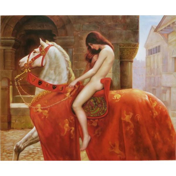 油絵 ジョン・コリアの名作_ゴダイヴァ夫人 Lady Godiva MA1430