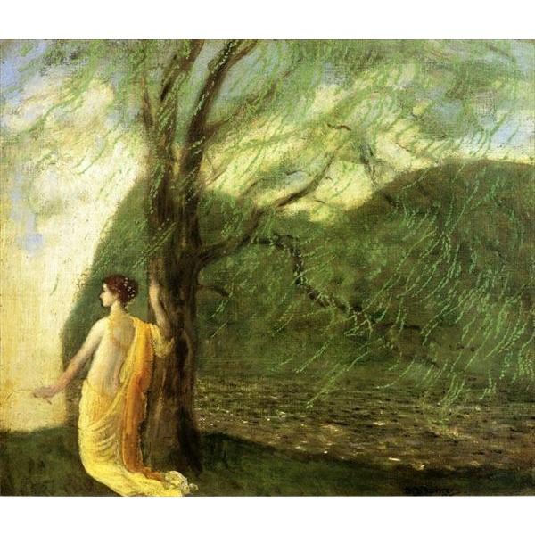油絵 Arthur Bowen Davies_ ペルセポネの神話 ma1832