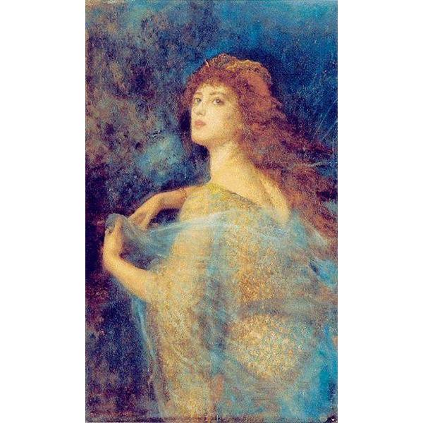 油絵 Arthur Hughes_ 魅惑的な女 ma1843