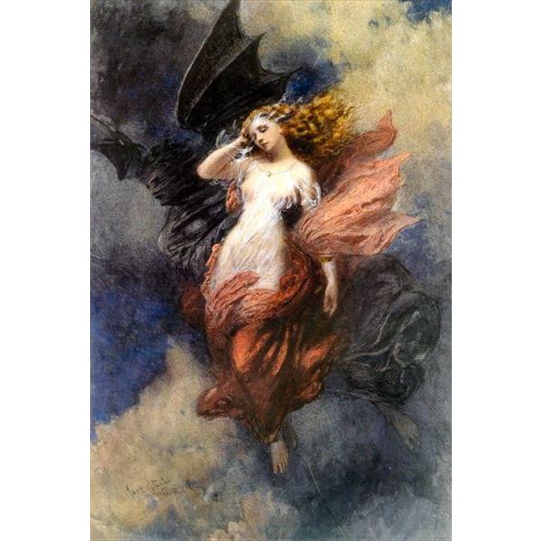 油絵 George Clark Stanton_ 乙女の死 ma2055