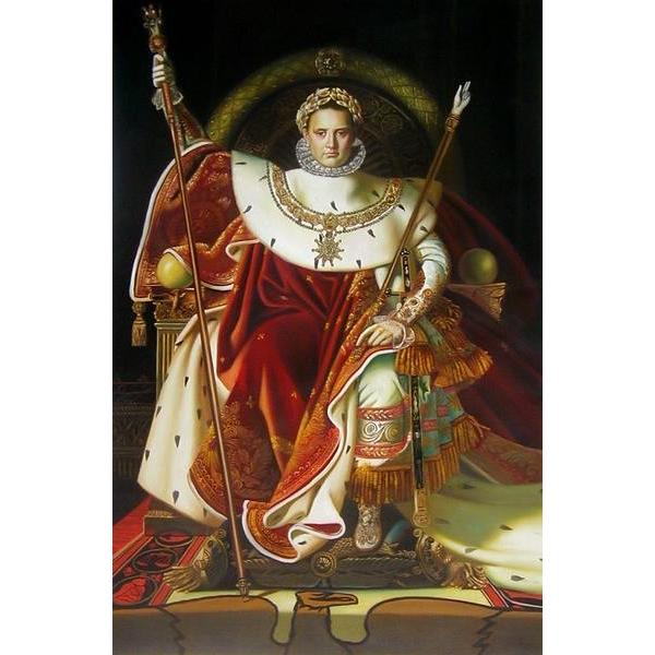 油絵 アングルの名作_皇帝の座につくナポレオン1世 ma251