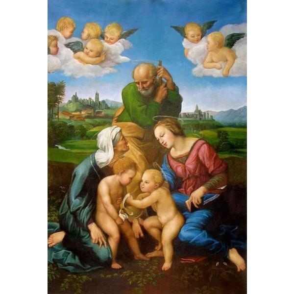 特価油絵 ラファエロの名作_カニジャーニの聖家族 MA268 : 絵画