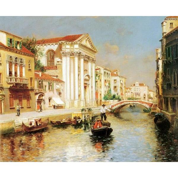 油絵 サージェントの名作_ベニスの水路にて MA963
