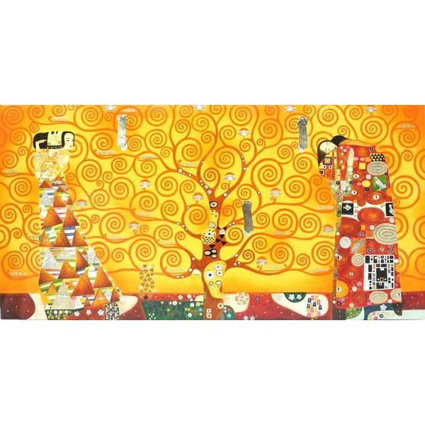 漆絵 クリムトの名作_生命の樹_縮小版 NH129S : 絵画制作専門