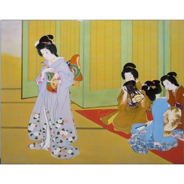 漆絵 上村松園の名作_舞仕度 NH224 : 絵画制作専門ユーラシア 漆絵 上村松園の名作_舞仕度 NH224 : 絵画制作専門ユーラシア