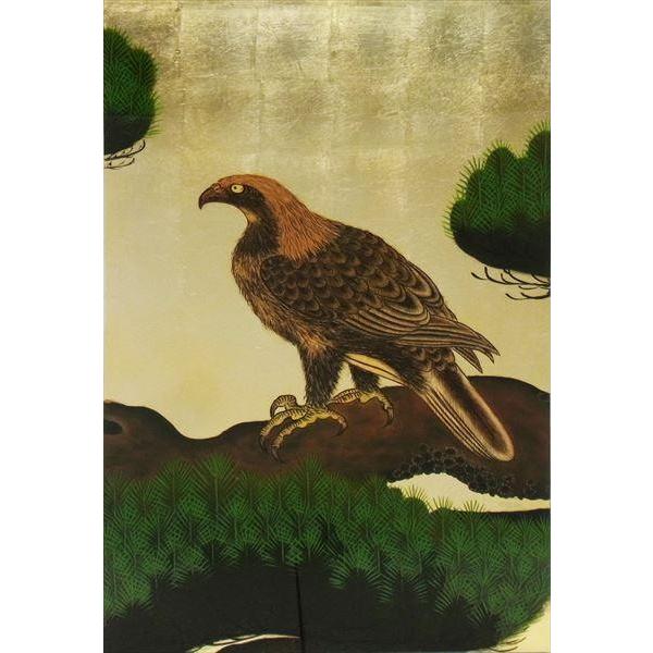 漆絵 狩野探幽の名作_松に鷹図・部分 NH62P : 絵画制作専門 漆絵 狩野探幽の名作_松に鷹図・部分 NH62P : 絵画制作専門